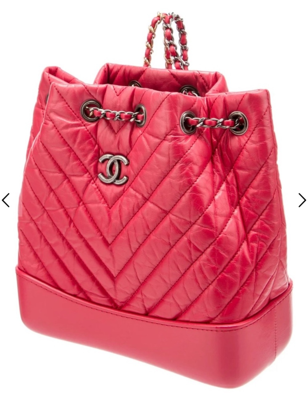 CHANEL Red Gabrielle Backpack (Small) - Picture 2 of 5
